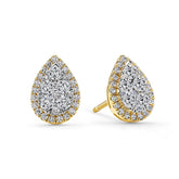 Pear Shape Pave Diamond Earrings - Dracakis Jewellers